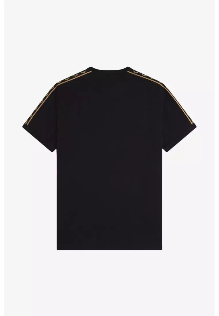 Fred Perry M4613 Contrast Tape Ringer T-Shirt (Black / Shaded Stone)