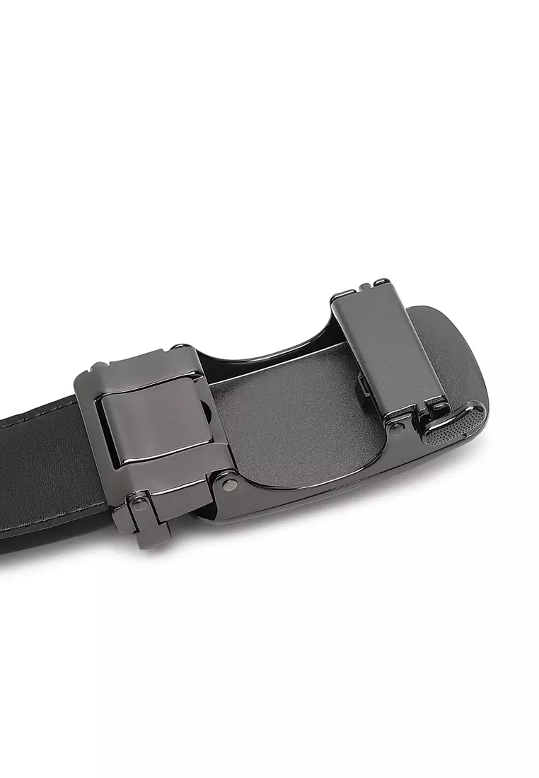 Gift Set - Genuine Leather RFID Wallet + 40mm Automatic Belt - Black