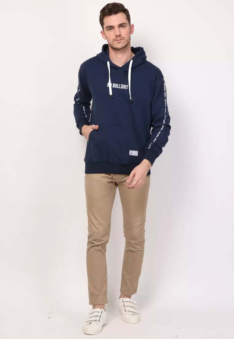 HOODIE 0057-NOBULLSHIT-NAVY