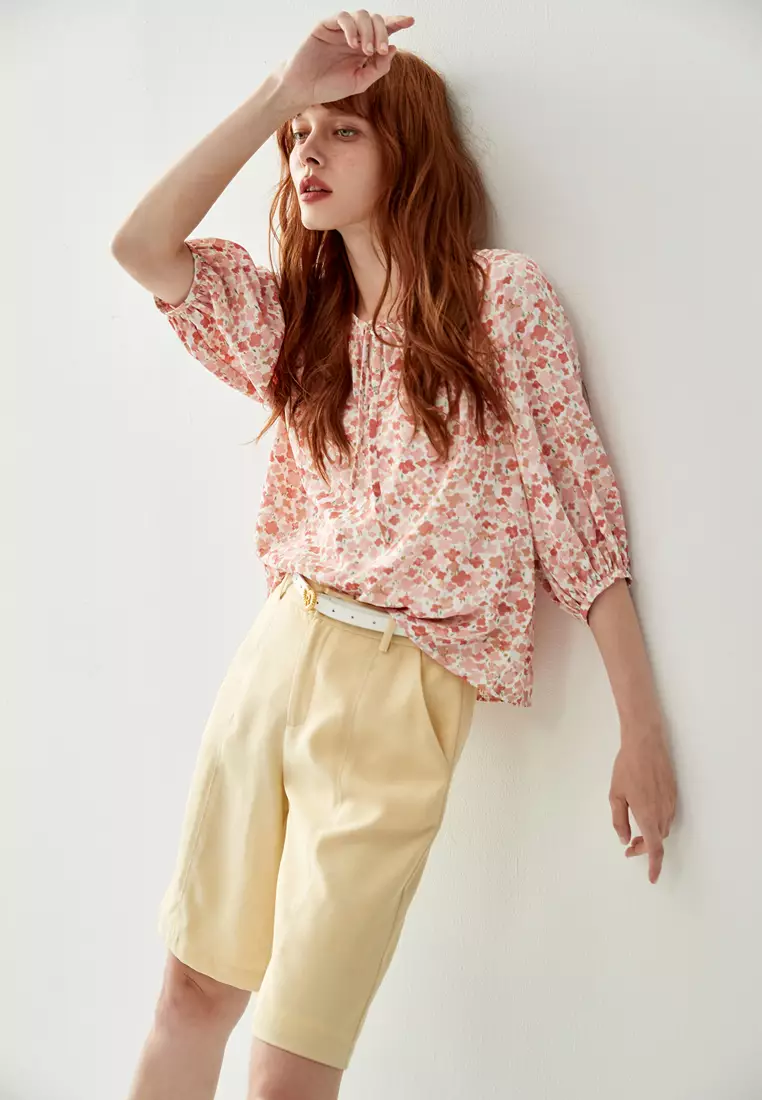 Basic Pale Yellow Bermuda