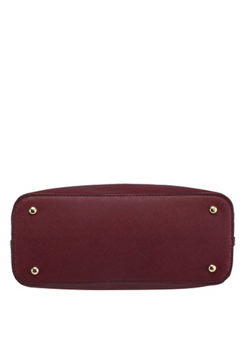 Jual Perllini&Mel Faux Leather Satchel Top Handle Bag 