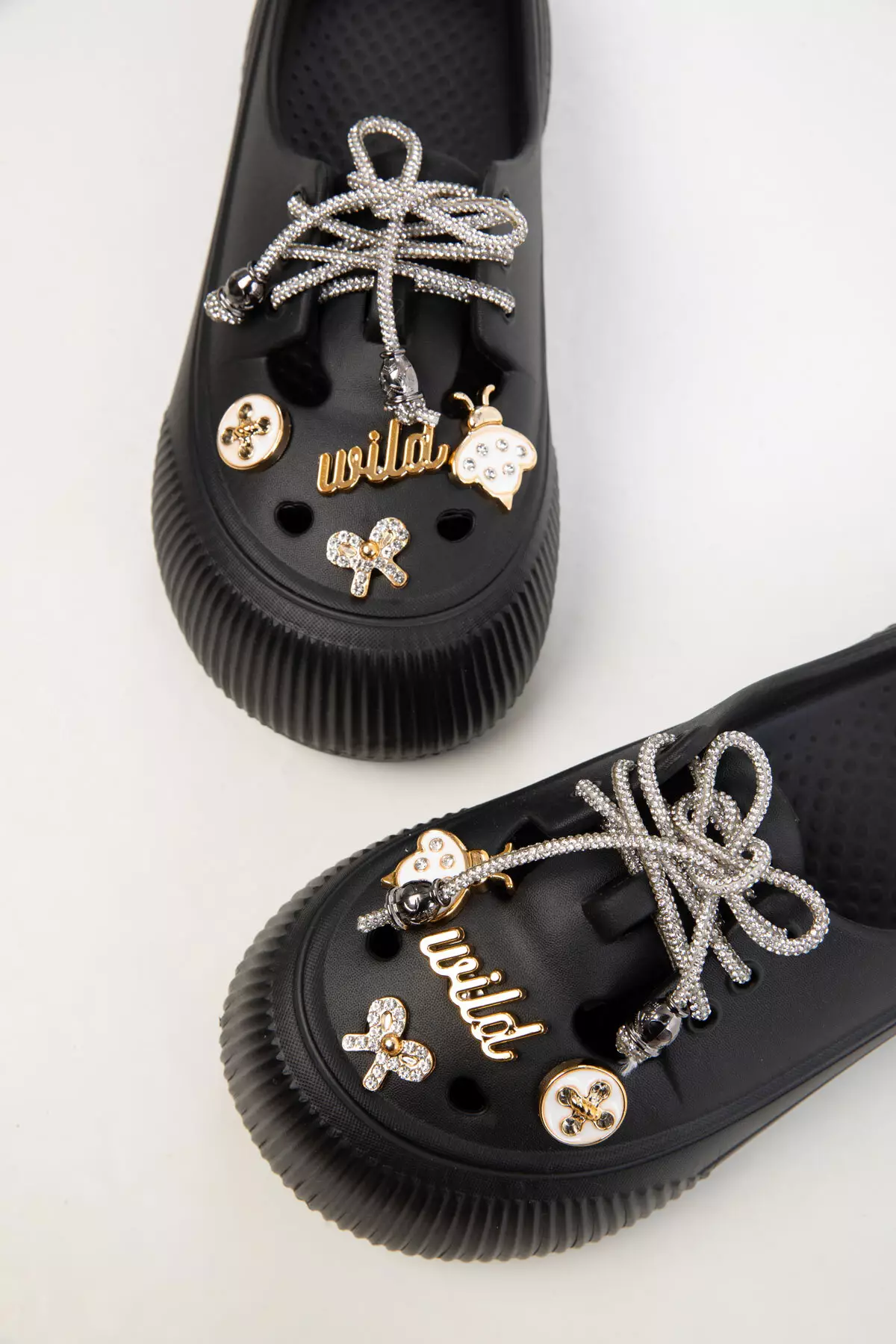 Black Women's Slippers 20406