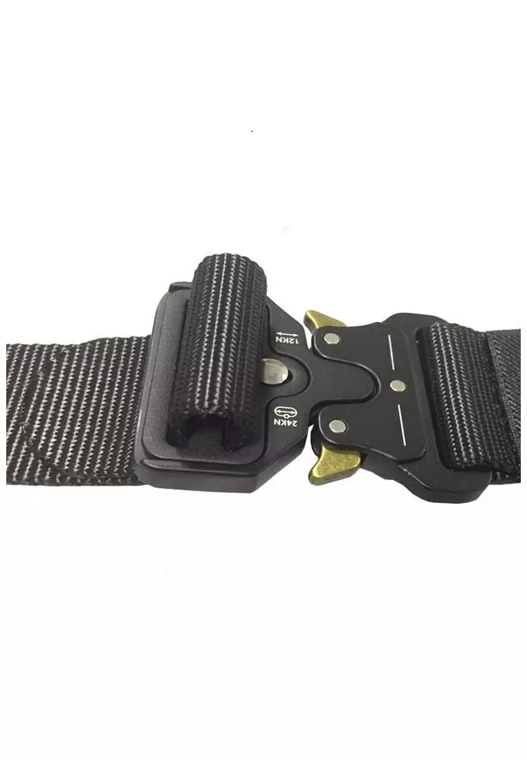 Jhoseph Tali Ikat Pinggang Pria 125 Cm Casual Stylish Army Military Material Nilon ORIGINAL - Black