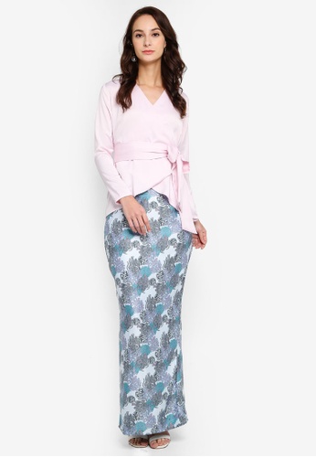 Camelia Modern Kimono Ribboned Style Top with Mermaid Maxi Skirt