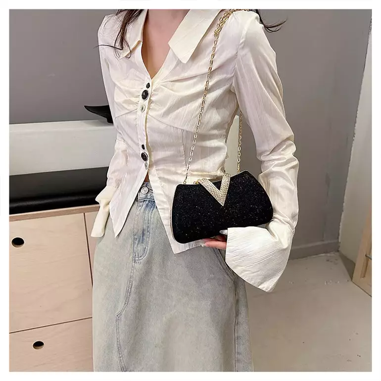 ByVedlyn Vania Tas Pesta Wanita Clutch Fashion Terbaru - Black