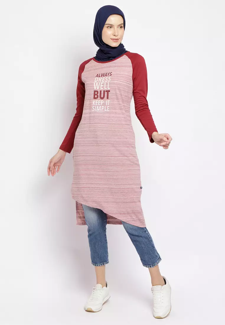 FLM Nebula Red T-Shirt Wanita