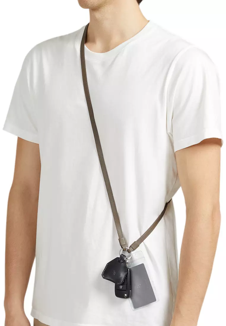 LOJEL Iloj Crossbody Strap Leather - Pebble Gray