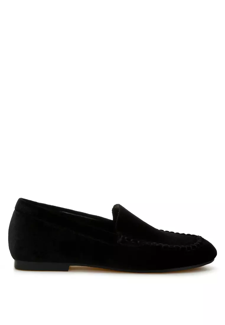 Discount on Rag & CO.  shoes - SKU: Velvet Flat Loafers in Black