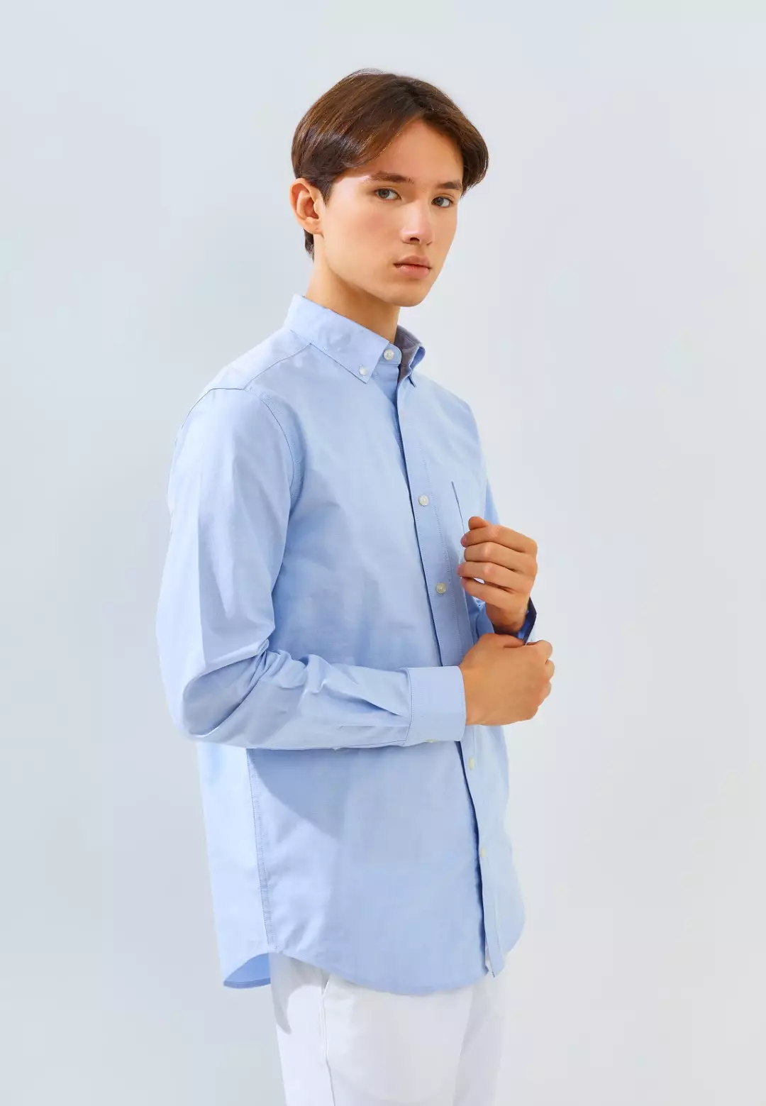 Jack Nicklaus Dorado Kemeja Pria Slim Fit Light Blue