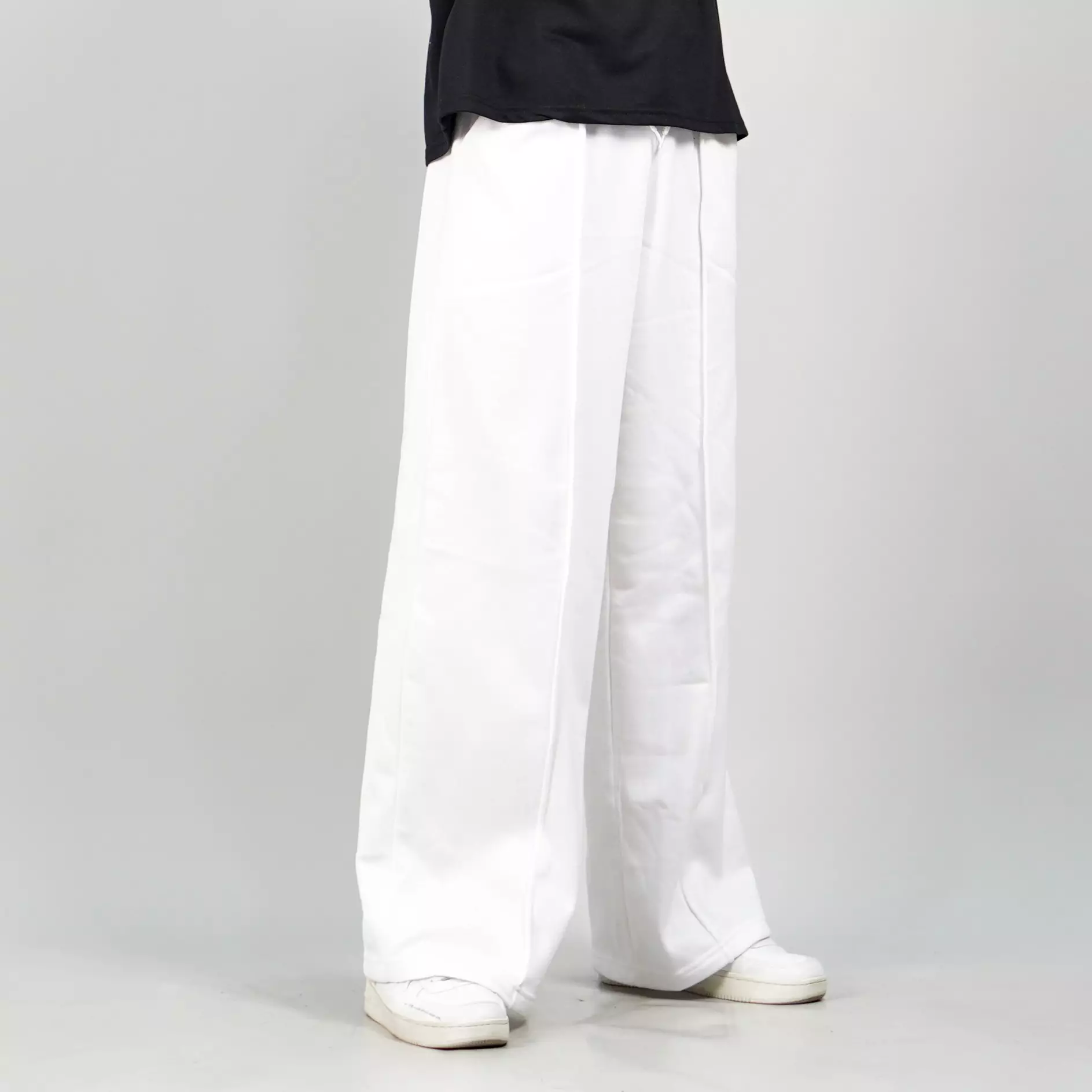 JENN Baggy Loose Pants Pria Celana Baggy Celana Loose Pants Pria - PUTIH