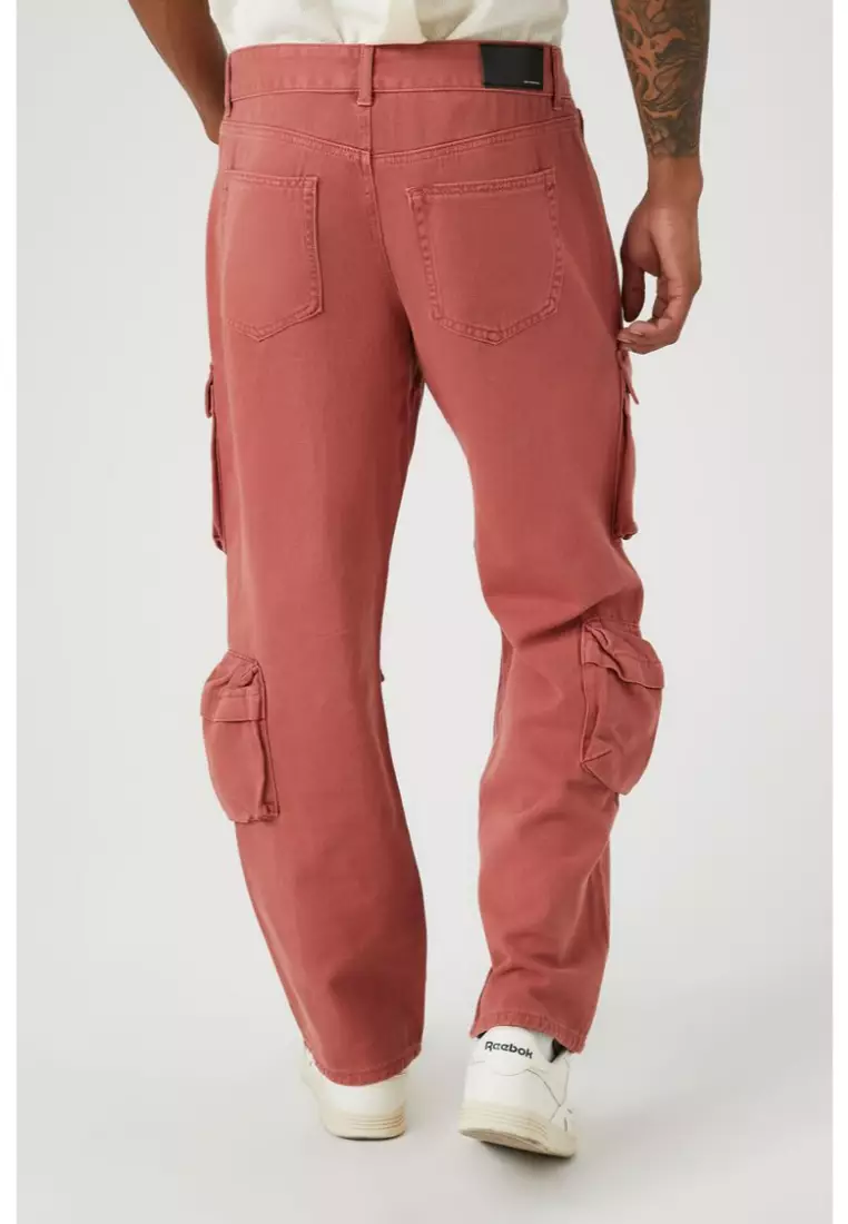 Red cargo pants cheap forever 21