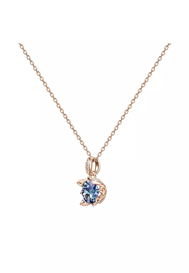 [ Alexandrite Collection ] La Tira Alexandrite Pendant Silver S925 RG - Kalung by Her Jewellery