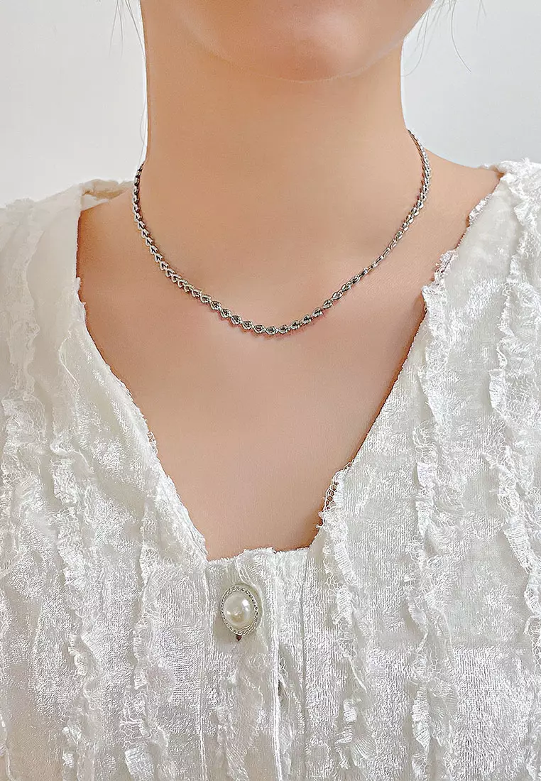 Lovelia heart on Chain Necklace for Women in Silver