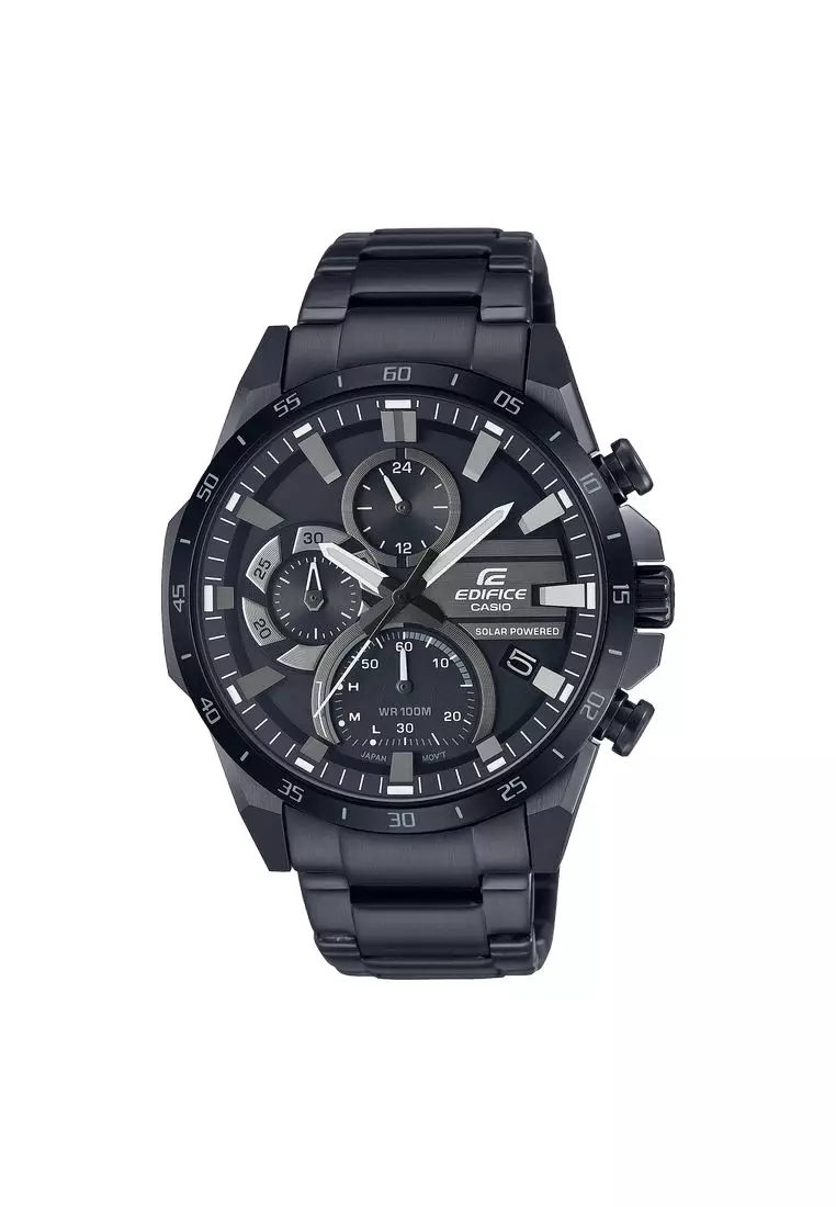 Edifice casio 2025 watch black