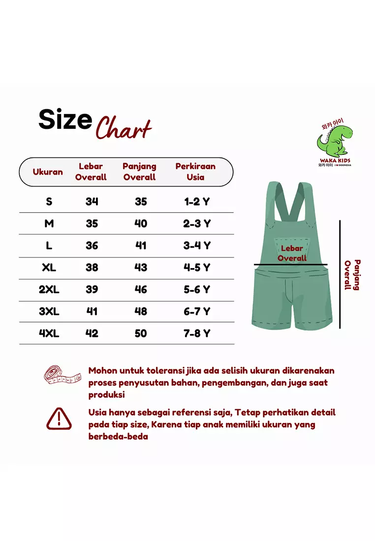 Wakakids Overall Jeans Anak Baju Kodok Celana Pendek Jumpsuit Denim 061 Vench