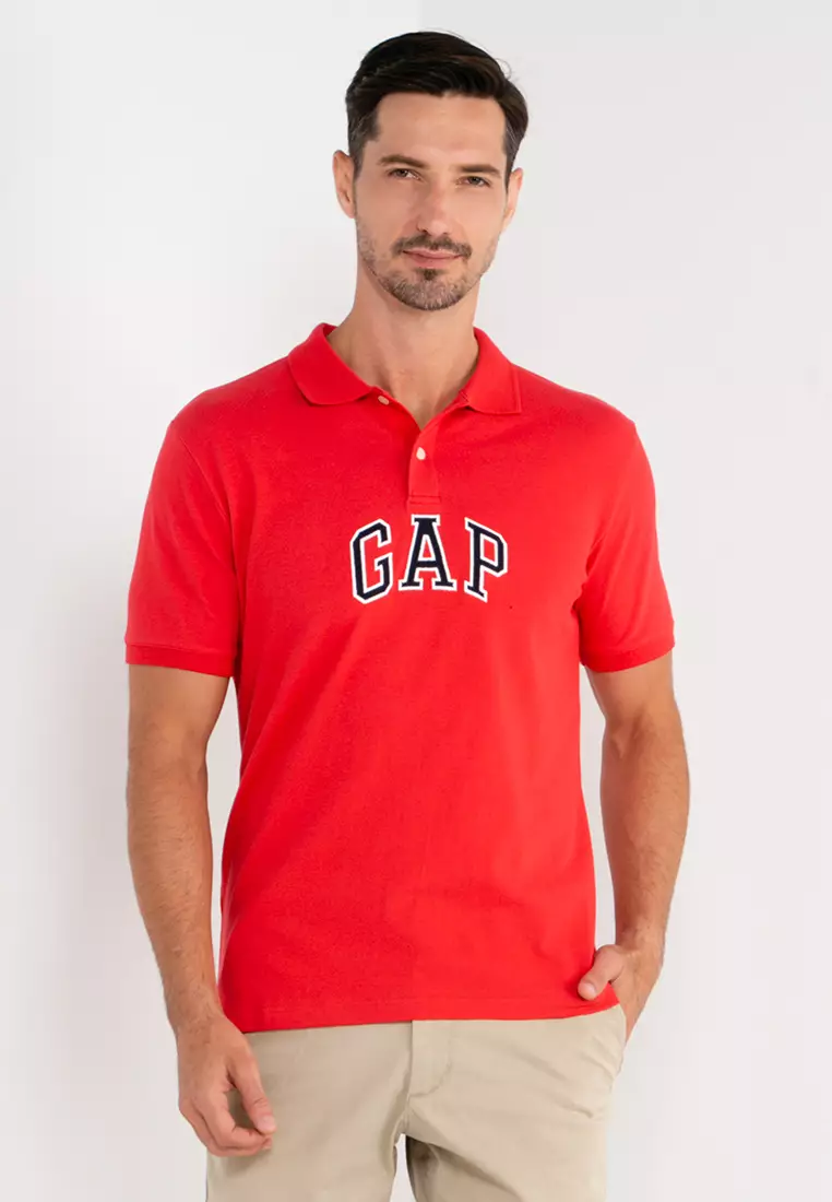 Buy GAP Logo Polo Shirt in Hawaiian Red 2024 Online ZALORA Singapore