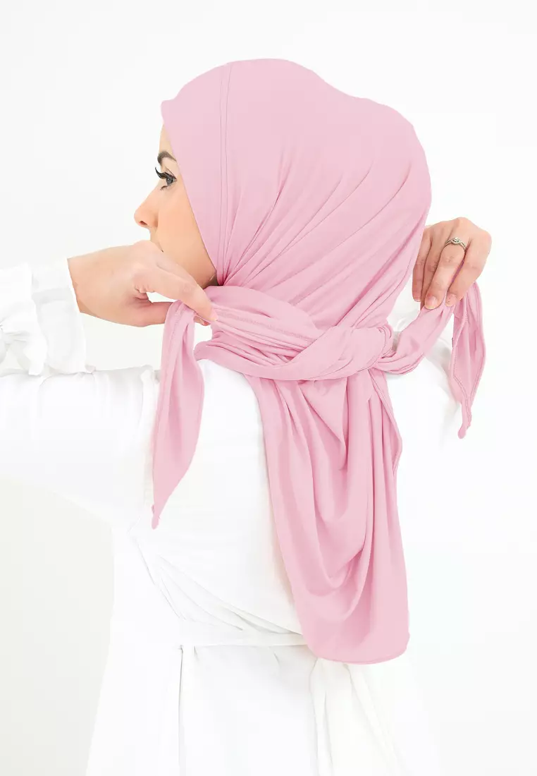Cotton Bee - Hijab Segitiga Instan Syahira Jersey - Rose