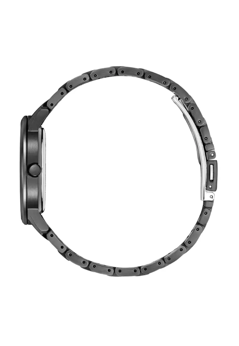 Citizen 西鉄城 Tanabata 系列藍寶石玻璃藍色銀河錶盤黑色不鏽鋼錶帶光動能男士腕錶 BM7595-89L