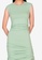 ZALORA BASICS green Shoulder Padded Ruched Dress 6068BAAE4ABF3AGS_3