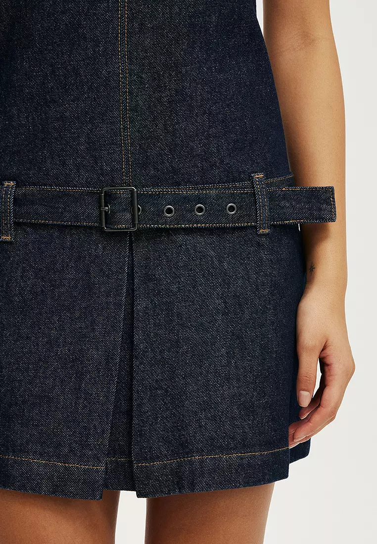 Luisa Belted Denim Mini Dress