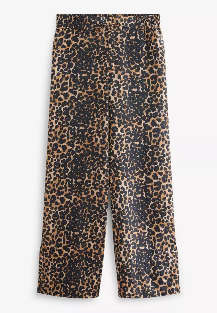 Buy NEXT Texture Wide Leg Trousers 2024 Online ZALORA Singapore