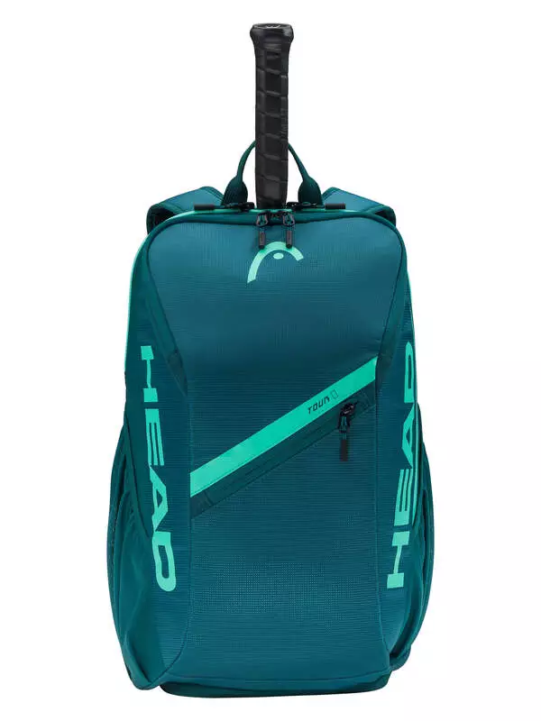 HEAD Tennis Tour Backpack 25L Green 260536 - Tas Tennis (Hijau)