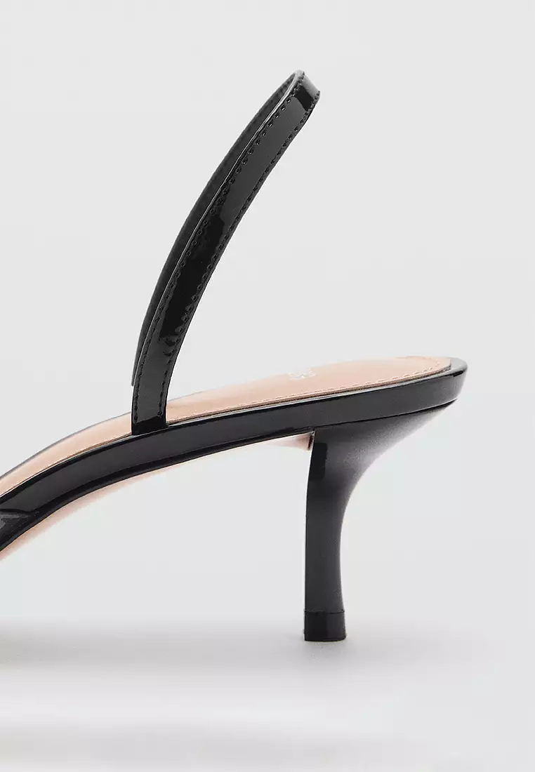 Heeled Shoes With Vinyl Panel