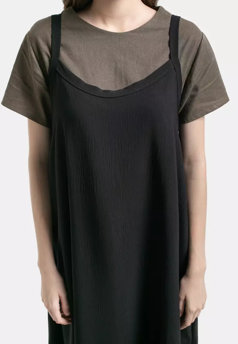 Kalyna Overall Dress Black