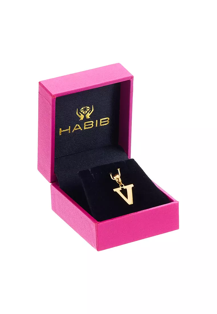 HABIB 916/22K Yellow Gold Alphabet Pendant STP060723(V)