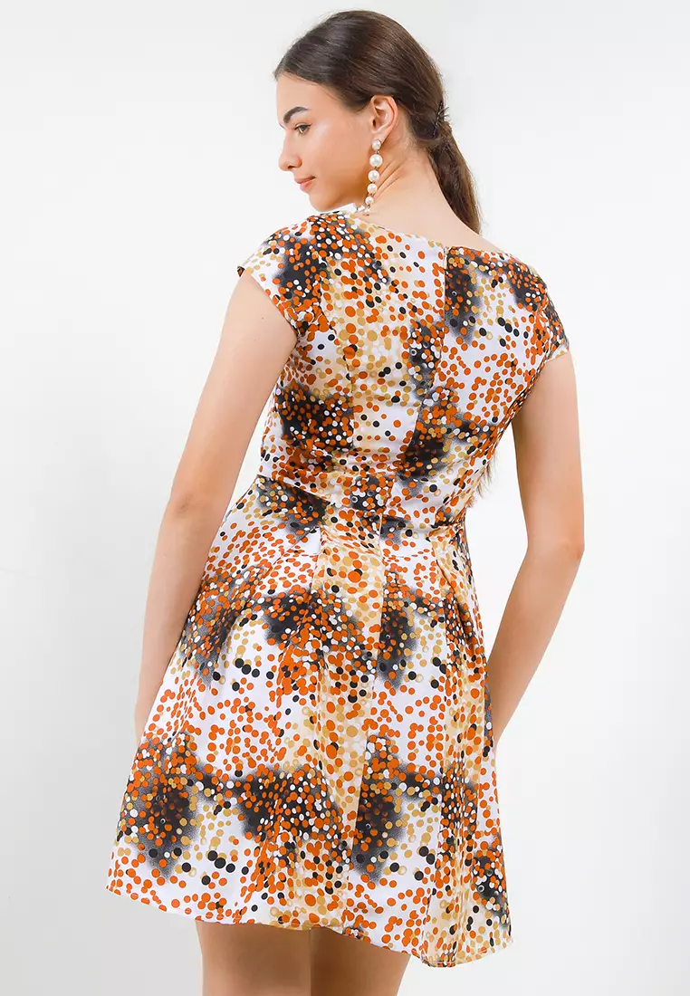 Amani Dress In Brown Print
