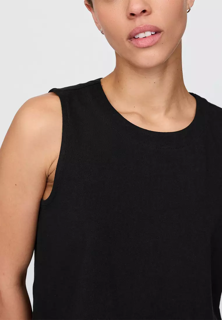 Organic Cotton Heavyweight Cropped Shell Tank Top