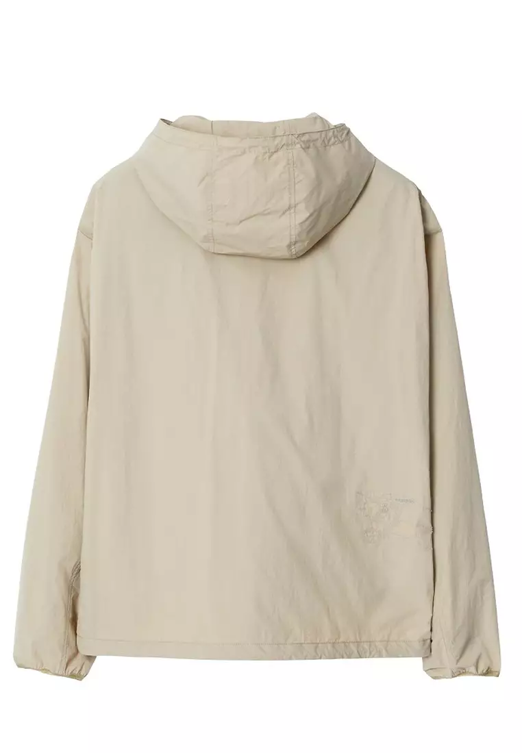 Nylon Pullover Windbreaker in Hunter