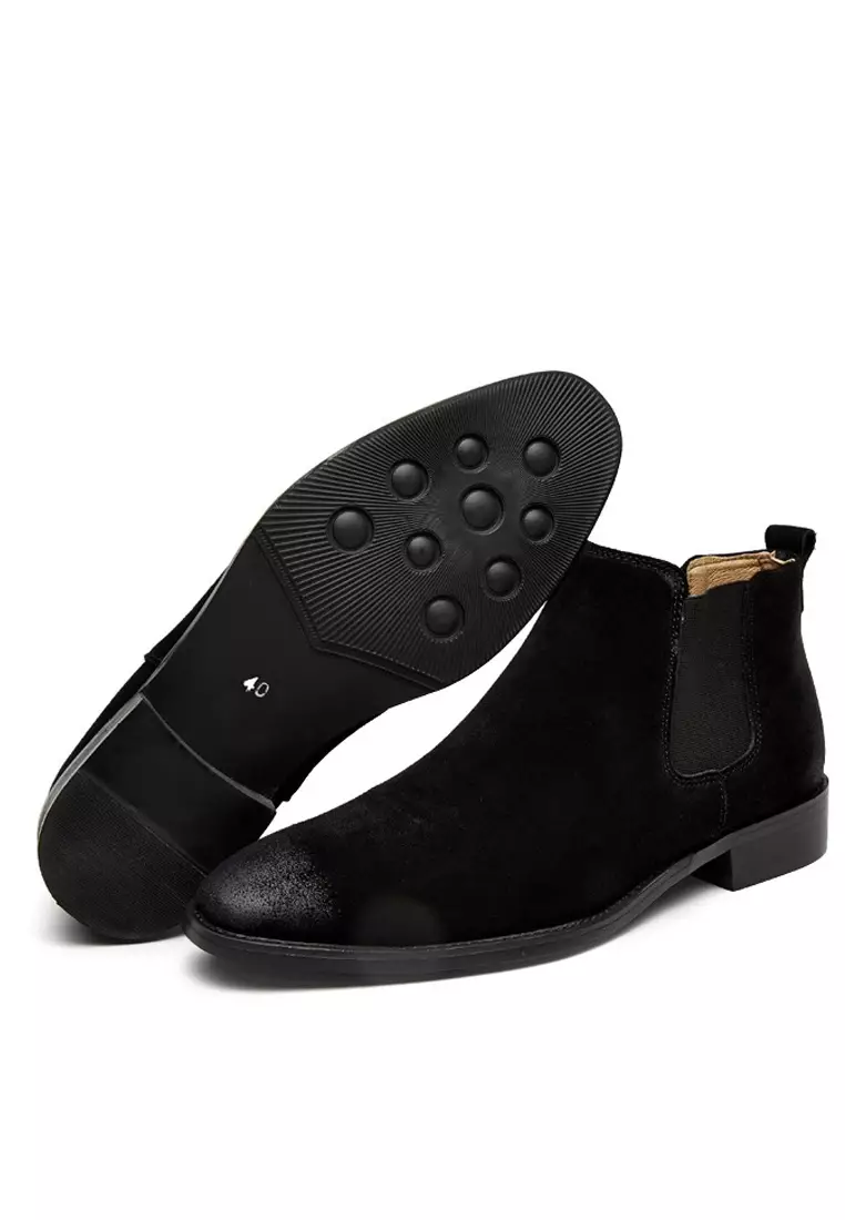 Cow Suede Vintage Elastic Boots MC126