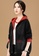 Its Me black and red Fashion Color Block Hooded Denim Jacket EB260AAA2ACC7FGS_3