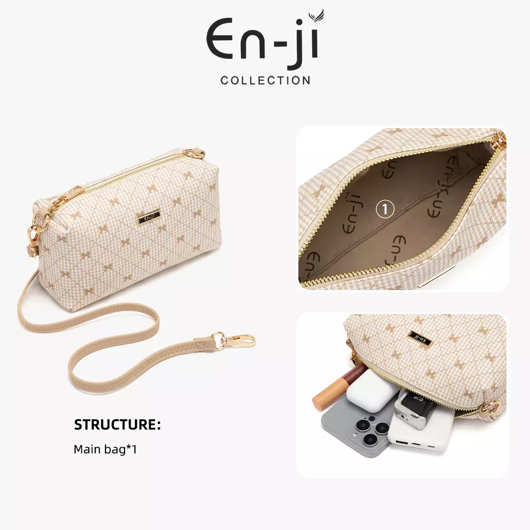 En-ji Kimran Slingbag Wanita Warna Cream