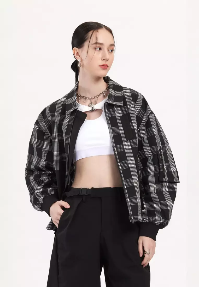 Checkered Big Pocket Jacket | givingbackpodcast.com