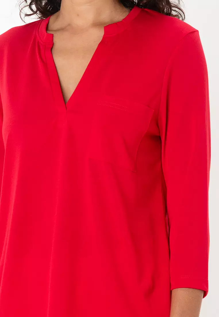Dalila 3/4 V-Neck Top