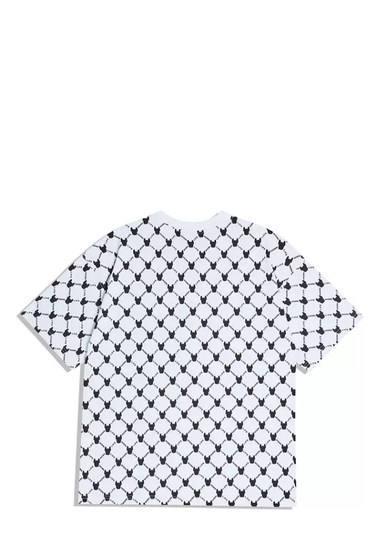 Monogram Pattern Short Sleeve Tshirt - White