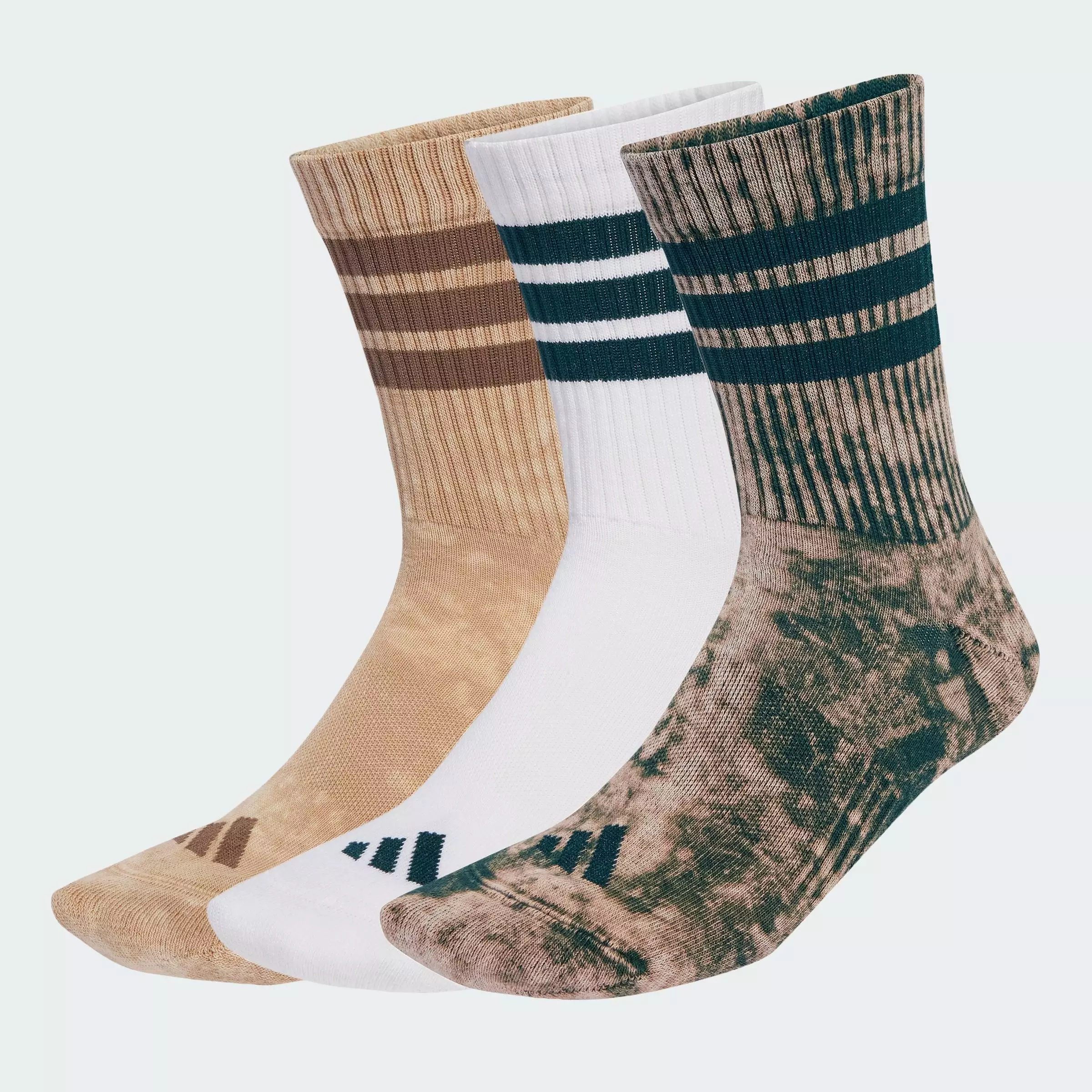Buy ADIDAS Lifestyle Stonewash Crew Socks 3 Pairs Unisex Brown JX5531 ...