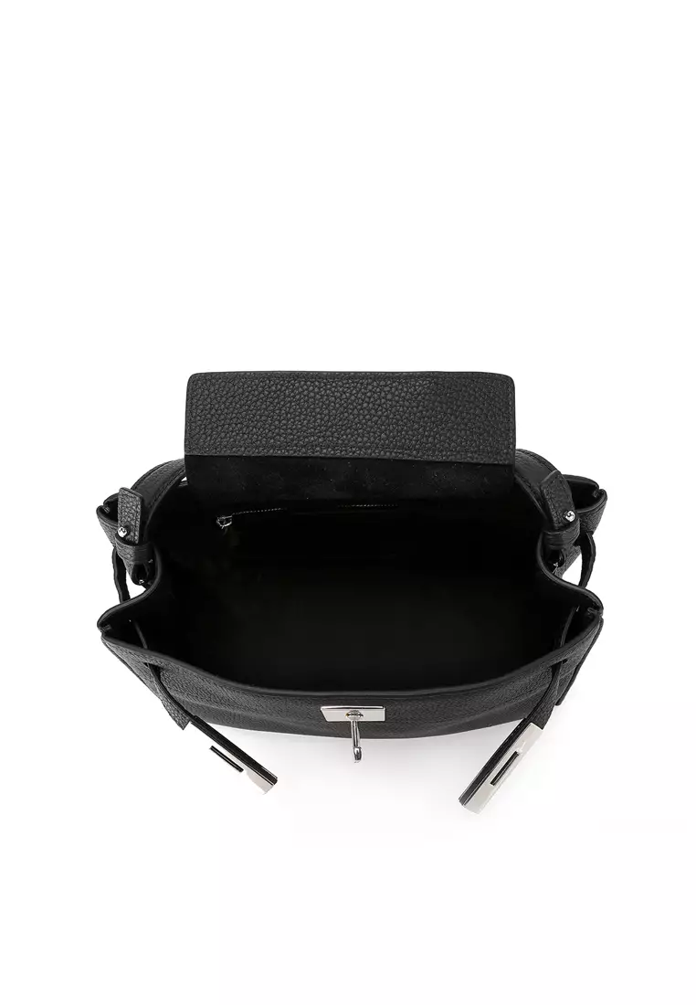 SAOIRSE Soft Structural 扣子皮帶迷你袋 II - 黑色