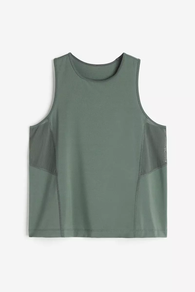 Buy H&M Lace-trimmed ribbed vest top 2024 Online