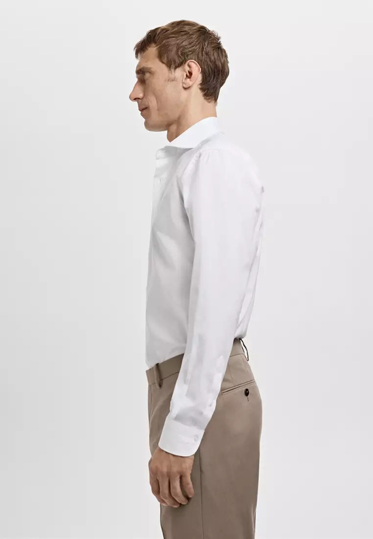 Slim-Fit Cotton Poplin Suit Shirt