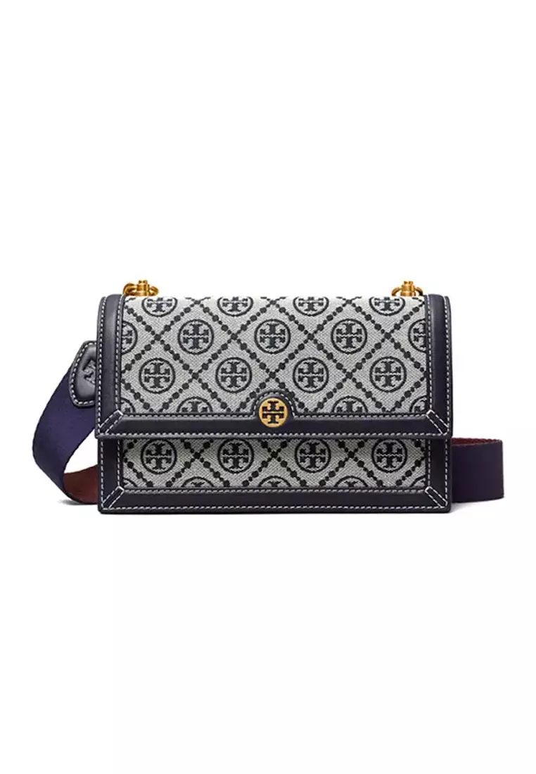 Jual Tory Burch Tory Burch Kain dengan tanduk kulit sapi wanita