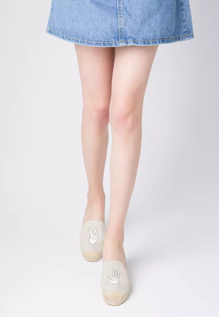 Platform Embroidered Canvas Espadrilles HB6105