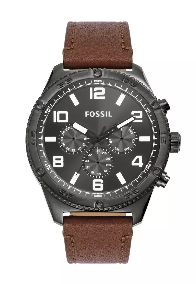 Buy Fossil Fossil Male's Brox brown Leather Watch BQ2800 2024 Online ...