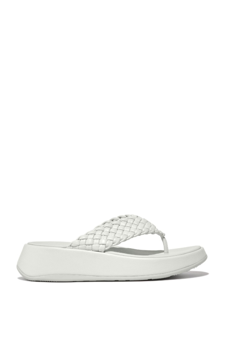 FitFlop F-MODE e01 Women's Woven Leather Toe-Thongs - Seafoam Blue (FW7-A45)