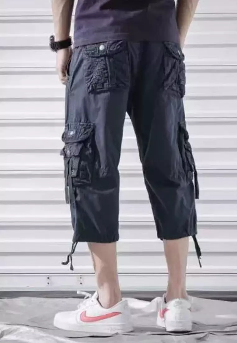 Loose Cotton Cargo Shorts AKK5820
