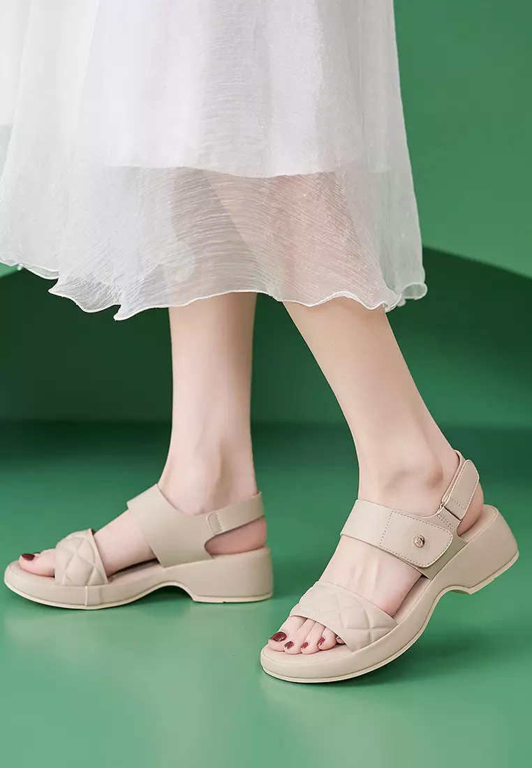 4.5CM Ankle Strap Wedge Sandals ALM222-1