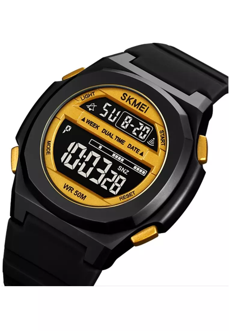 Jam Tangan Digital Pria Waterproof Many Function Strap Tali Material PU Silicone GN95 ORIGINAL