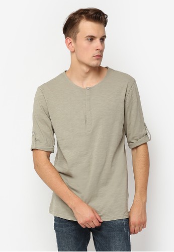 Jual Minarno Henley Button Original Zalora Indonesia